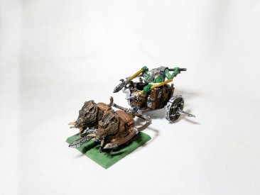 Warhammer Fantasy Age of Sigmar Orcs & Goblins Boarboy Chariot (Metal Painted)