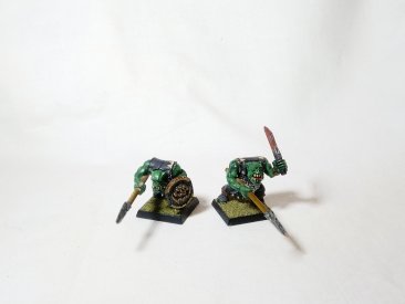 Warhammer Fantasy Battles AOS Orcs & Goblins Boyz with Spears x10 (Pro-Painted)