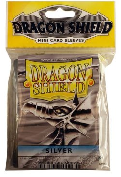 Протекторы МИНИ "Dragon Shield" (50 шт.): серебряные