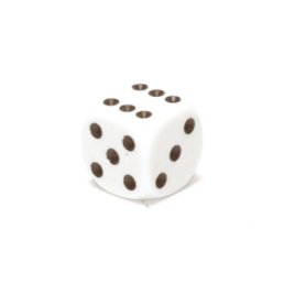 D6 Dice - White 12mm (поштучно)