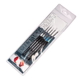 Кисти MiniWarPaint набор "Для масла и пигментов" в пакете (5 кистей)