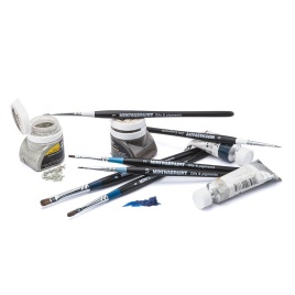 Кисти MiniWarPaint набор "Для масла и пигментов" в пакете (5 кистей)